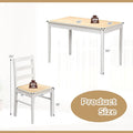 5-Piece Dining Table Set for 4, Wood Kitchen Table & 4 Chairs w/ Rubber Wood Legs, Mid-Century Modern Farmhouse Dinette Set for Small Spaces