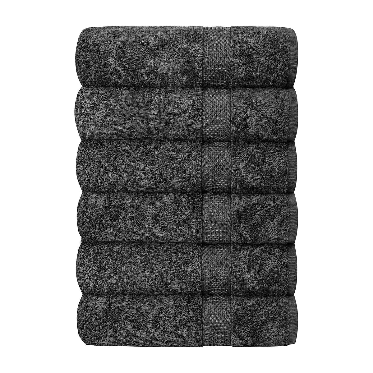Quba Linen Hotel & Spa 100% Cotton Bath Towels Set of 6-24x48 inch Ultra Soft Large Bath Towel Set Highly Absorbent Daily Usage