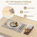 5-Piece Dining Table Set for 4, Wood Kitchen Table & 4 Chairs w/ Rubber Wood Legs, Mid-Century Modern Farmhouse Dinette Set for Small Spaces