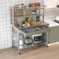 AECOJOY Stainless Steel Table with Shelves and Drawer 48"x24" Prep Table for Commercial Kitchen