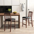 Set of 2/4 Folding Counter Height Bar Stools, 24.5" Portable Kitchen Island Chairs with Padded Seat & Rubber Wood Legs, No Assembly Needed
