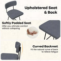 Swivel Bar Stools Set of 2, 29" Upholstered Bar Height Chairs with Back, Heavy-Duty Metal Legs & Footrest for Kitchen Island, Home Bar