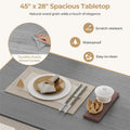5-Piece Dining Table Set for 4, Wood Kitchen Table & 4 Chairs w/ Rubber Wood Legs, Mid-Century Modern Farmhouse Dinette Set for Small Spaces