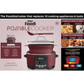 Ninja Foodi Possible Cooker, 8.5 Quart, 6 - in - 1 Multi - Cooker, Slow Cooker, Steamer, Glass Lid Integrated Cooking Utensil, Nonstick, Oven Safe Pot to 500°f, Cherry Tarte, MC1000WM