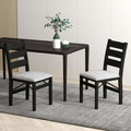 Modern Upholstered Folding Dining Chairs Set of 2/4, Rubber Wood Armless Kitchen Chairs with Slatted Backrest, Padded Seat for Living & Dining Room
