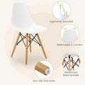 Modern 5-Piece Round Dining Table Set for 4, 32" Kitchen Table with 4 Chairs & Solid Wood Legs, Dinette Set for Small Spaces
