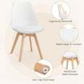 Modern 5-Piece Round Dining Table Set for 4, 32" Kitchen Table with 4 Chairs & Solid Wood Legs, Dinette Set for Small Spaces