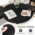 Modern 5-Piece Round Dining Table Set for 4, 32" Kitchen Table with 4 Chairs & Solid Wood Legs, Dinette Set for Small Spaces